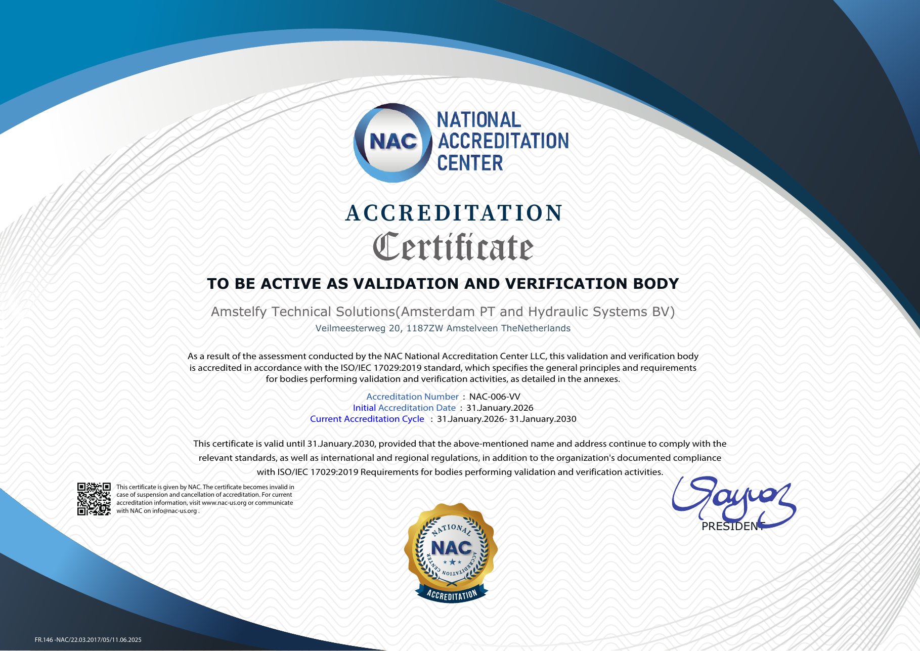 NAC Validation-Verification Body Accreditation ISO 17029:2019